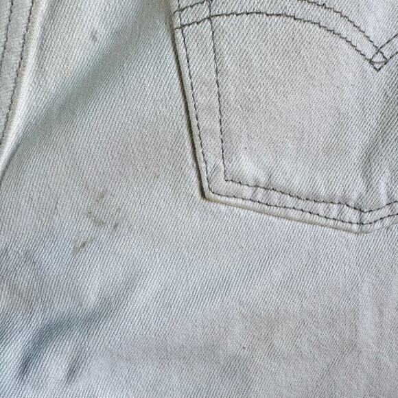 Vintage LEVI'S 501 Cream Jeans - Picture 4 of 13